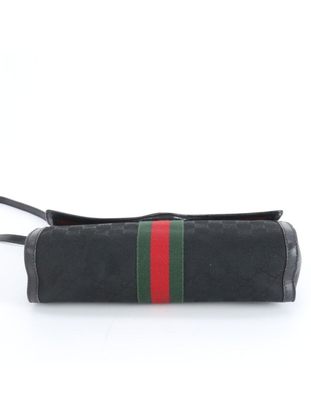 Gucci Vintage GG Canvas Sherry Line Leather Shoulder Bag Crossbody - Picture 5 of 10